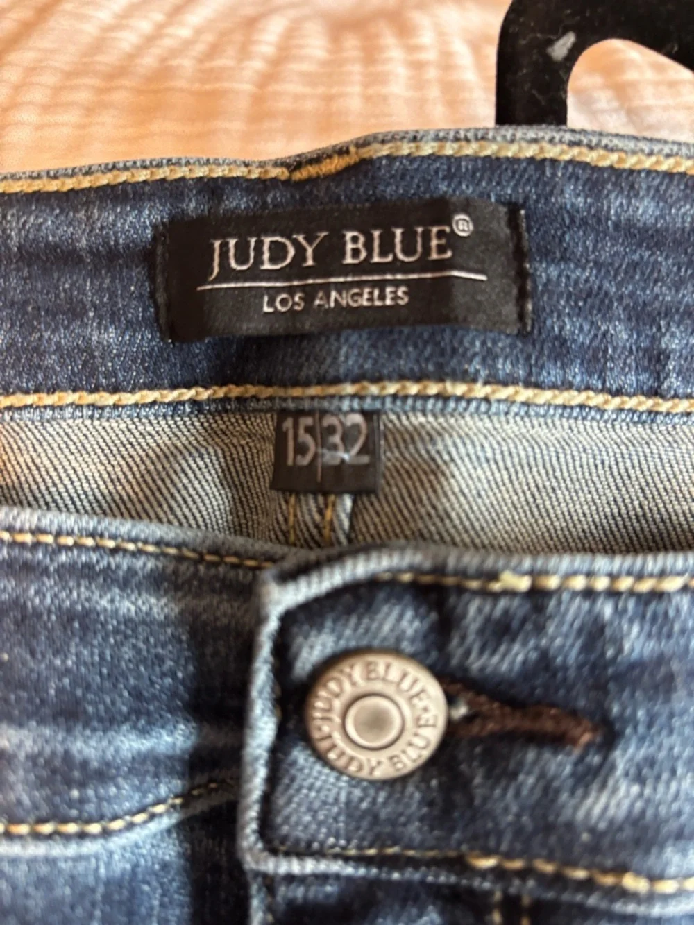 Judy Blue Dark Blue Mid Rise Distressed Bootcut Jeans - Picture 5 of 5